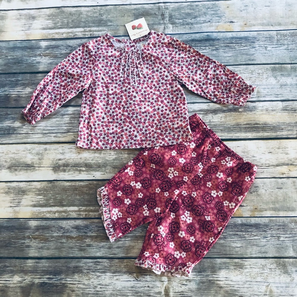 Little Girls floral matching set! Size 2T